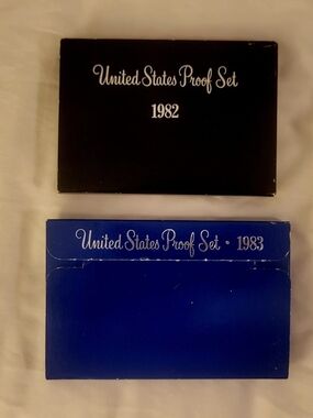 1982 & 1983 US Mint Proof Sets - San Francisco S-Mint - Complete 5-Coin Sets